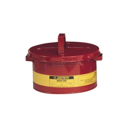 Justrite Justrite Bench Can, 3-Gallon, Yellow,  10771